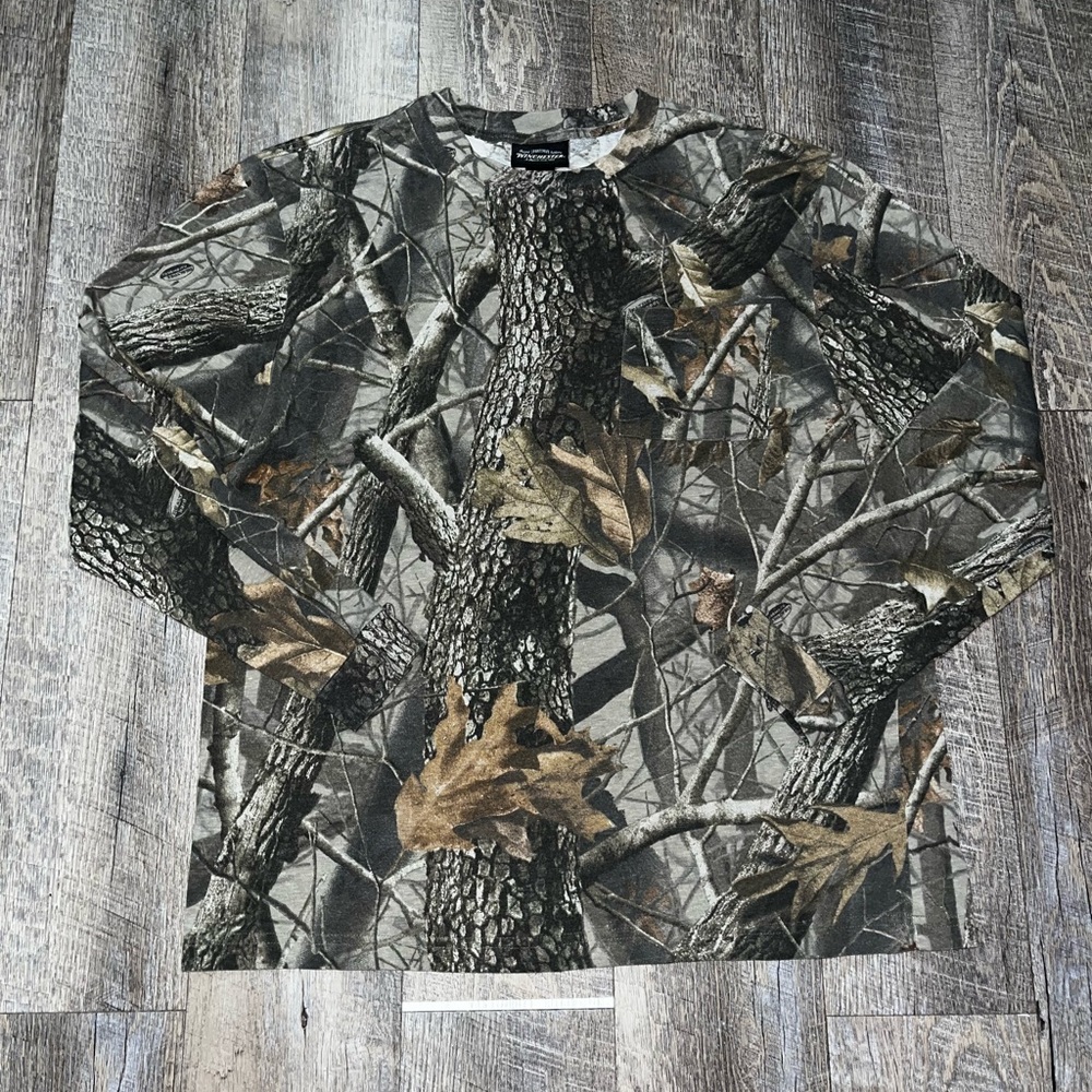 Vintage Y2K Winchester Camo Mens Large Realtree Hardwoods Camouflage Hunt